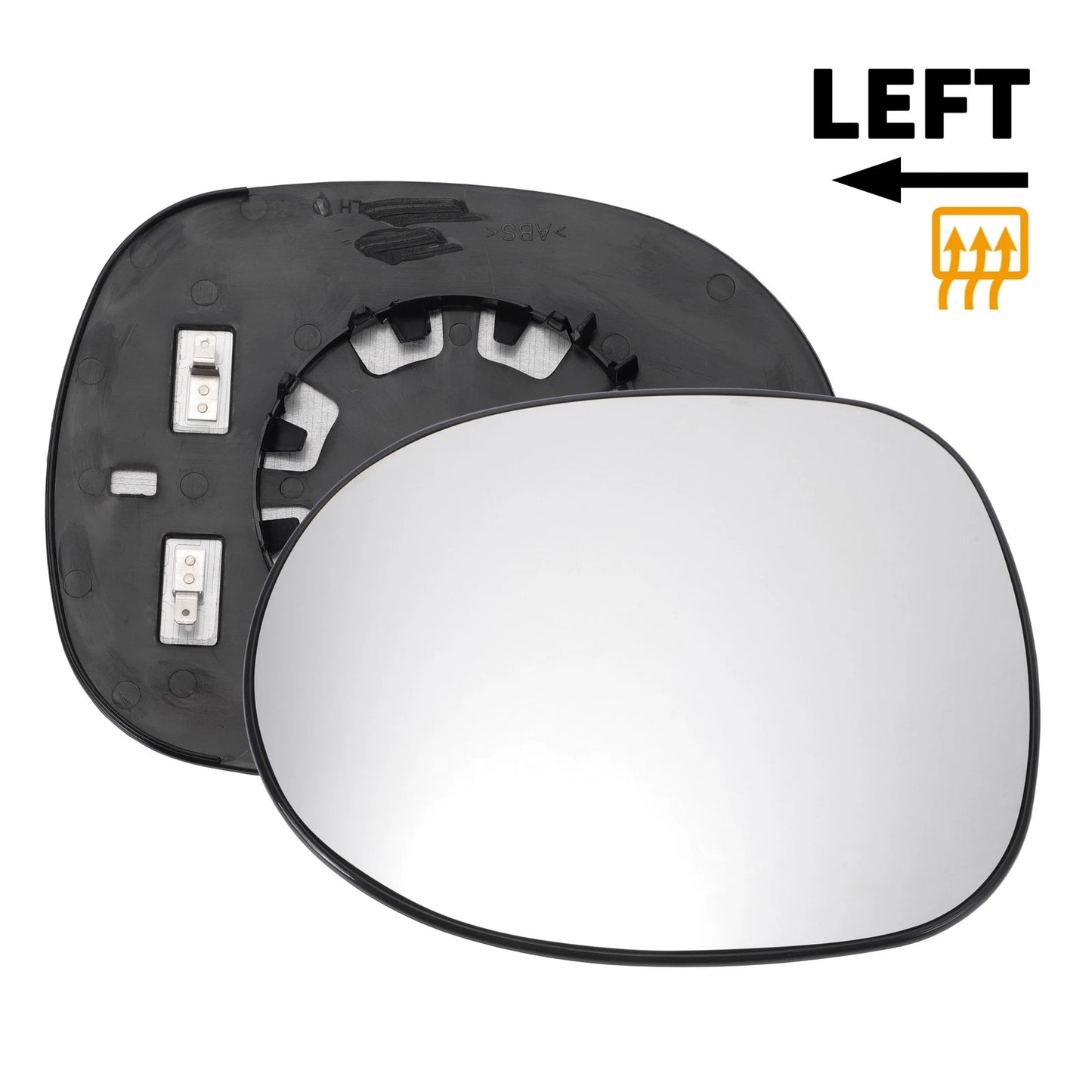 Left Side Heated White Mirror Glass for Honda Civic (2005-2012)