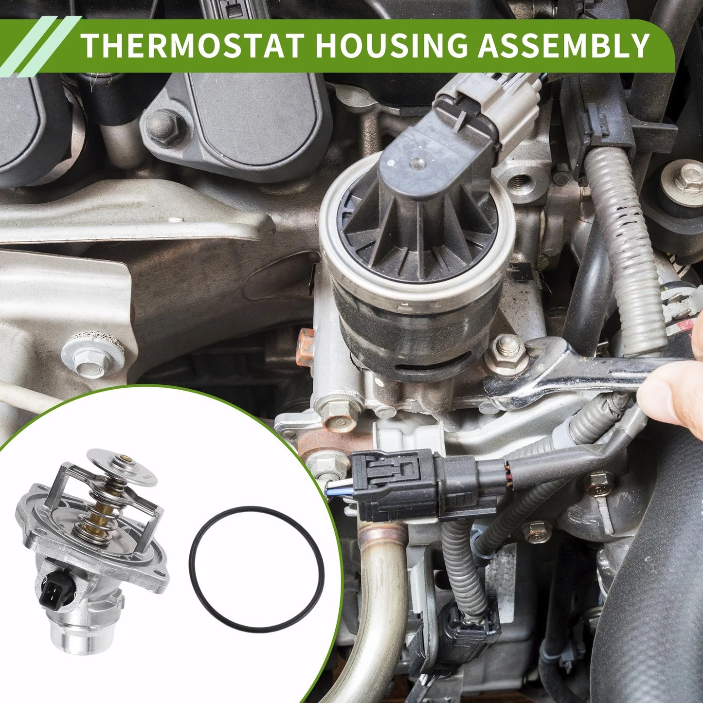 Engine Coolant Thermostat Housing for BMW E39 540i, E38 740i, E53 (1997-2003)