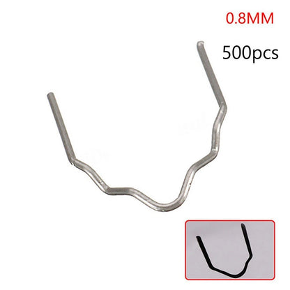Staple / 0.8mm / 500Pcs Pre-cut Silver Stainless Steel V Style for Hot Stapler