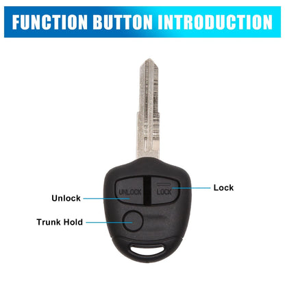 Key Fob Shell Case for Mitsubishi Lancer Outlander Colt Grandis (2003-2023)