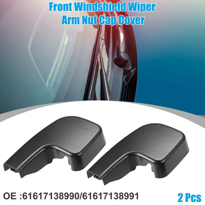 2 x Front Windshield Wiper Arm Nut Covers for BMW 335i (2007-2009)