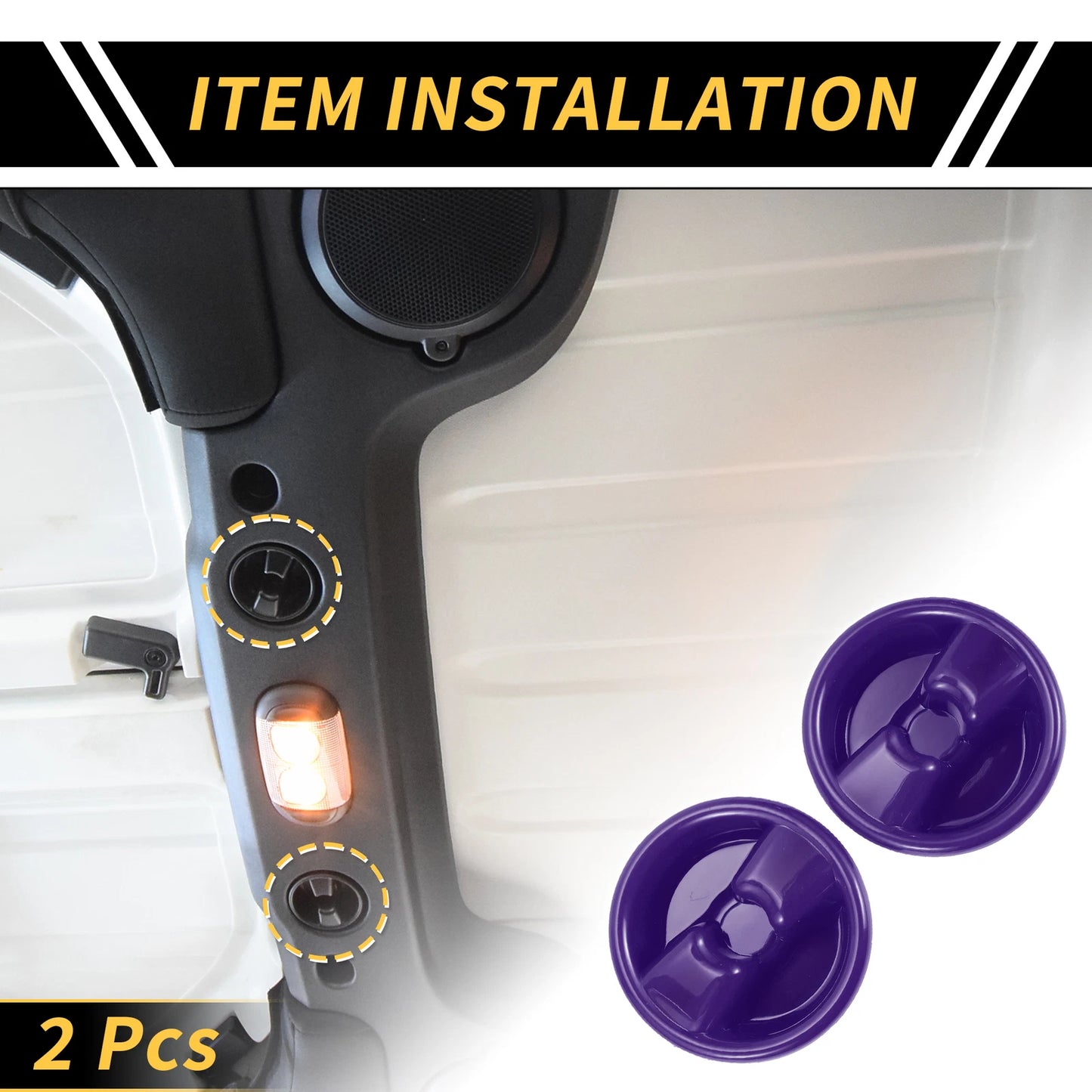 Roof Top Mounting Knob Screw Cover for Jeep Wrangler JK (2007-2017) Purple