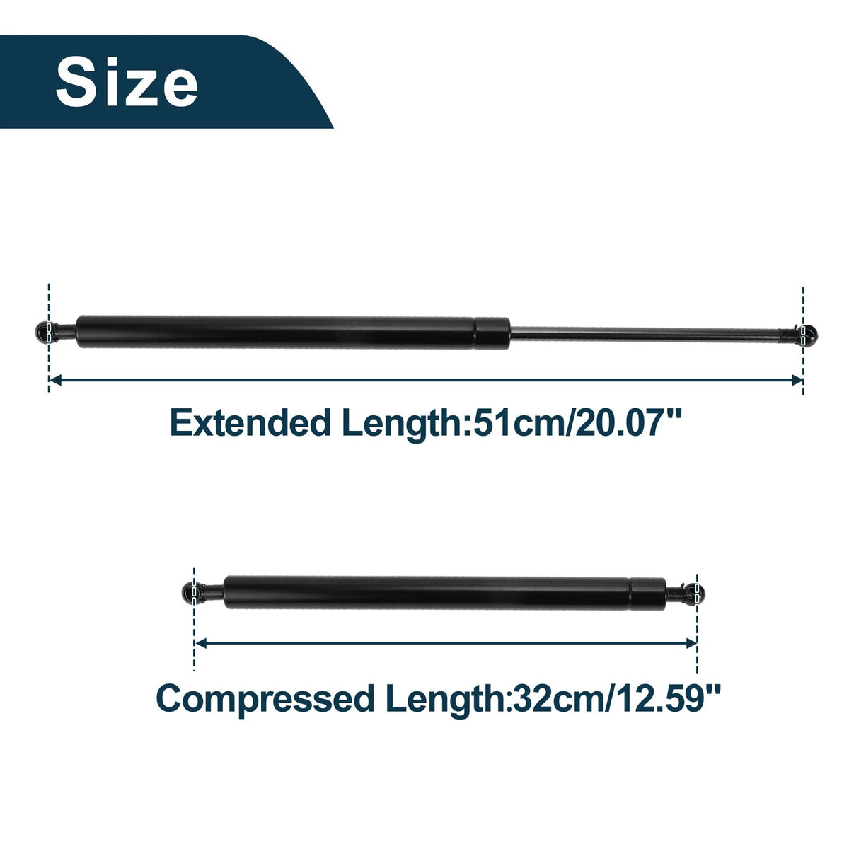 Rear Hatch Lift Supports for Toyota Highlander (2001-2007) - 2 x Struts