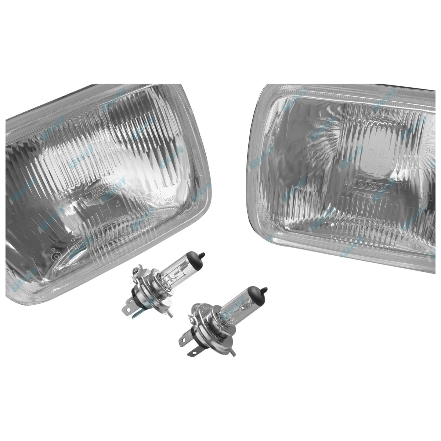 LH+RH Universal Headlights Pair w/Globes for Toyota Hilux/Hiace 1983-2005 LH=RH