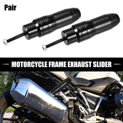Black Motorcycle Frame Exhaust Slider Protectors for BMW R1250 (2019-2023)