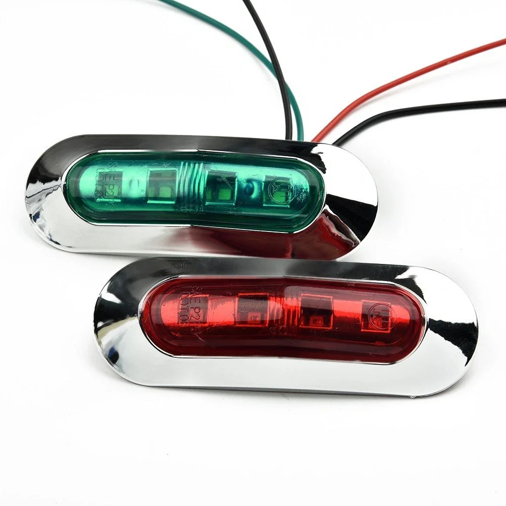 Navigation LED Boat Lights 2pcs Bow Pontoon for DC 12V-24V