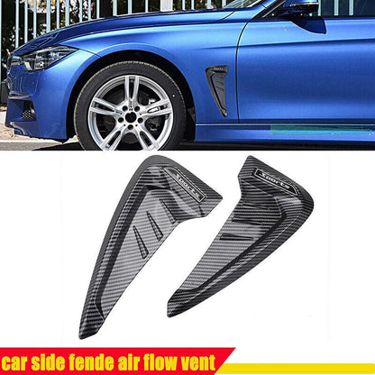 Carbon Fiber Side Hood Fender Air Flow Vent Stickers for BMW F30 F31 F32 F33