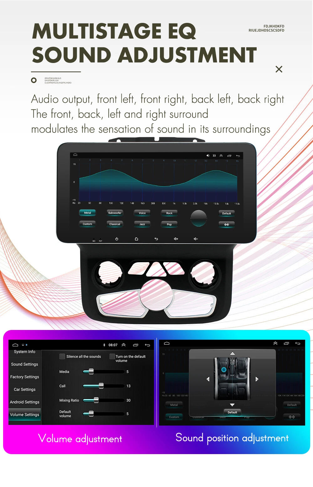 10.33" Android Stereo Radio GPS for RAM 1500 2500 3500 4500 5500 (2013-2023)