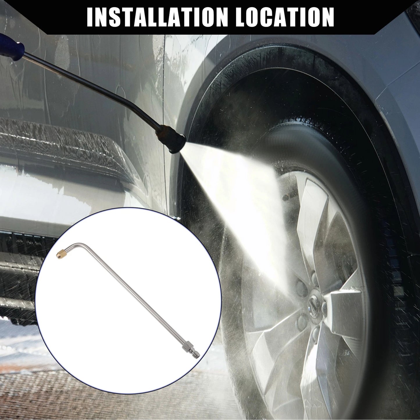 Pressure Washer Extension Wand / 35cm / L Shape 90° for Car/Motorcycle/Bike