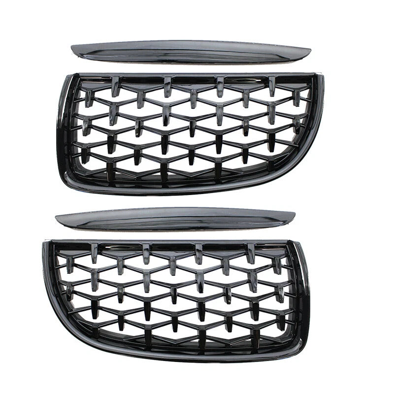 Front Kidney Dual Slat Grille for BMW 3 Series E90 E91 (2005-2008)