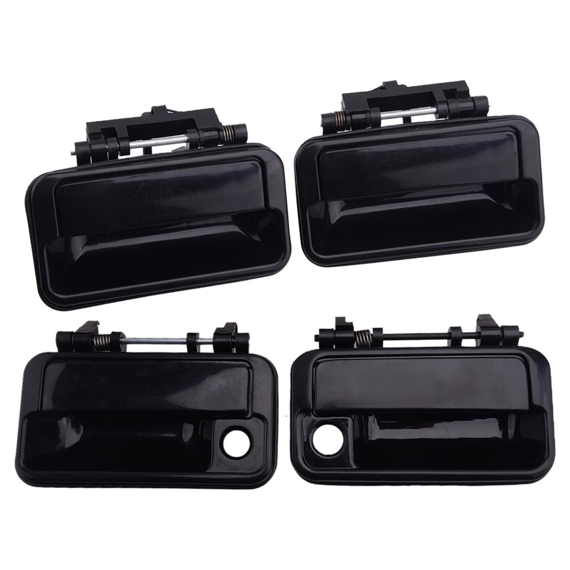 4x Black Exterior Door Handles for Suzuki Swift, Chevy Sprint (1989-1994)