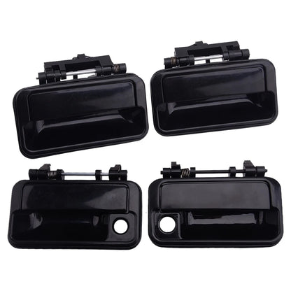 4x Black Exterior Door Handles for Suzuki Swift, Chevy Sprint (1989-1994)