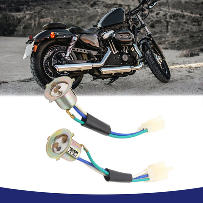 2 x Motorcycle Headlight Wires Harness Connector Sockets for DY100