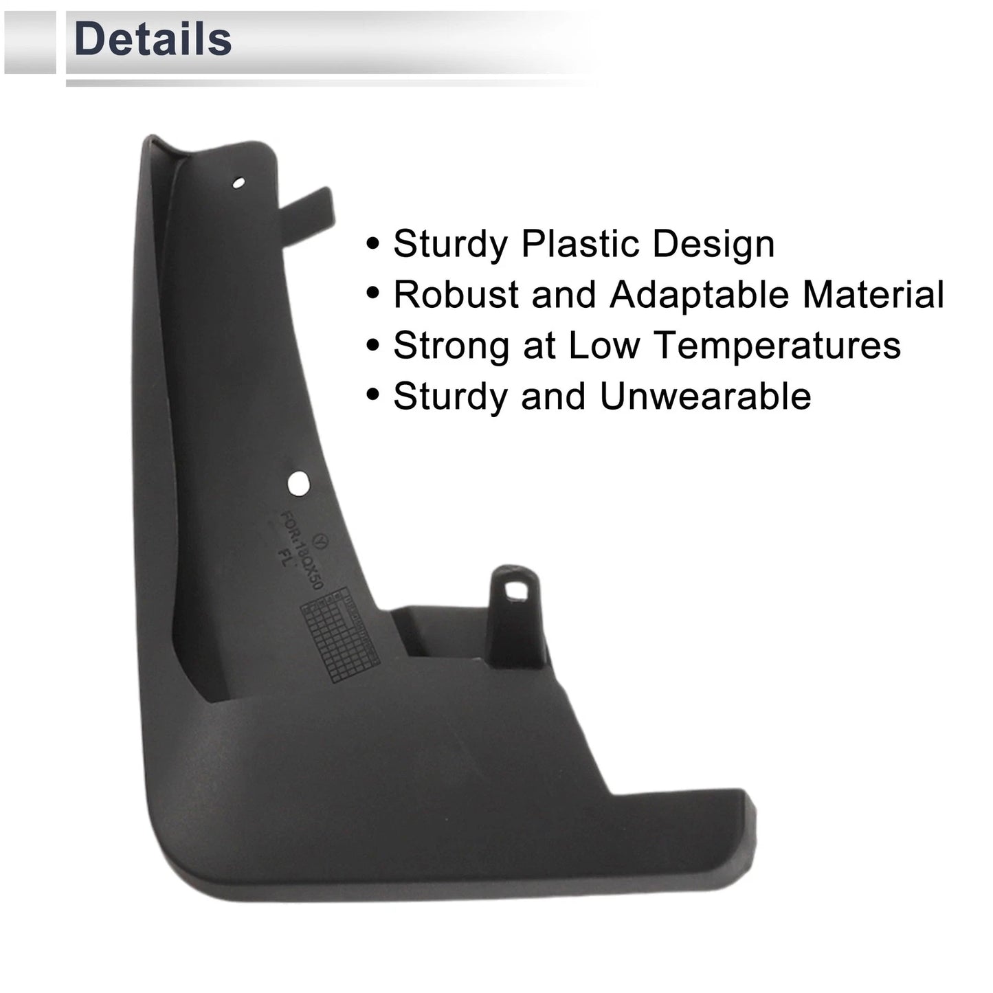 Mud Flaps Splash Guards 1x for Infiniti QX50 (2019-2023)