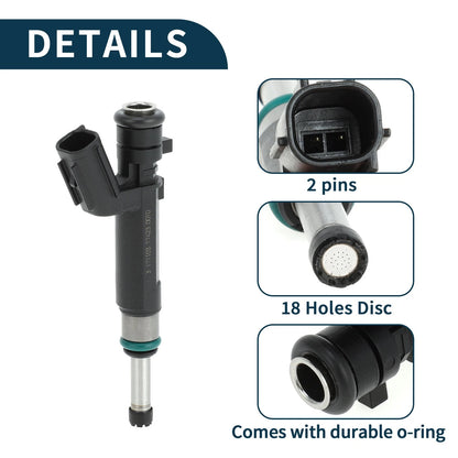 Fuel Injector 1 Pc for Nissan Versa 1.6 (2012-2016) Black