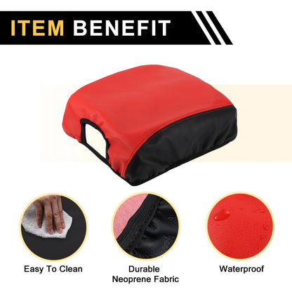 Center Console Lid Armrest Cover for Ford F-150 (2015-2020) - Anti-Scratch Black Red