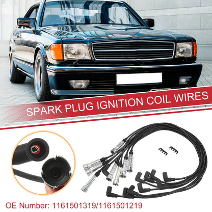 9 x Spark Plug Wire Ignition Coil Cables for Mercedes-Benz 380SE (1980-1985)
