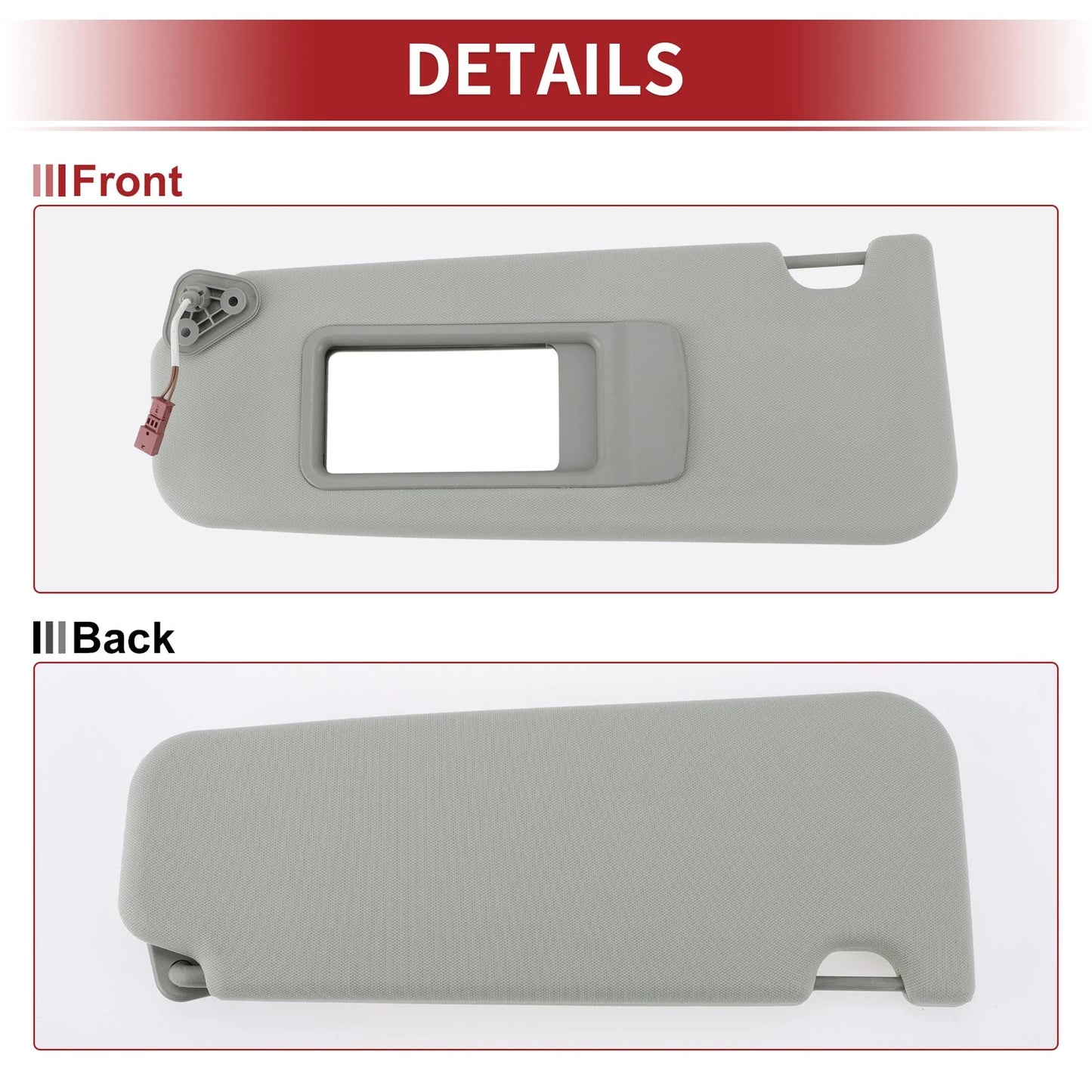 Left Car Sun Visor for BMW 3 Series E90 E91 2005-2013 with Mirror