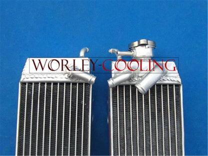 Aluminum Radiator for Suzuki RM125W RM125X RM125Y (1998-2000) + Hose RED