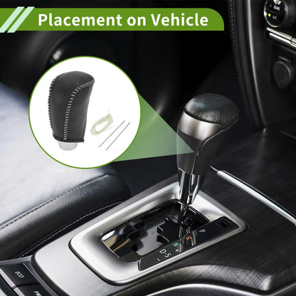 1 Pc Gear Shift Knob Cover for Toyota Corolla Pebbled Black Beige (2009–2013)
