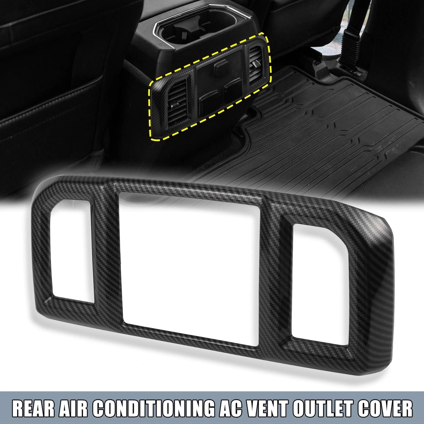 Carbon Fiber Rear AC Vent Outlet Cover for Ford F150 (2015-2023)