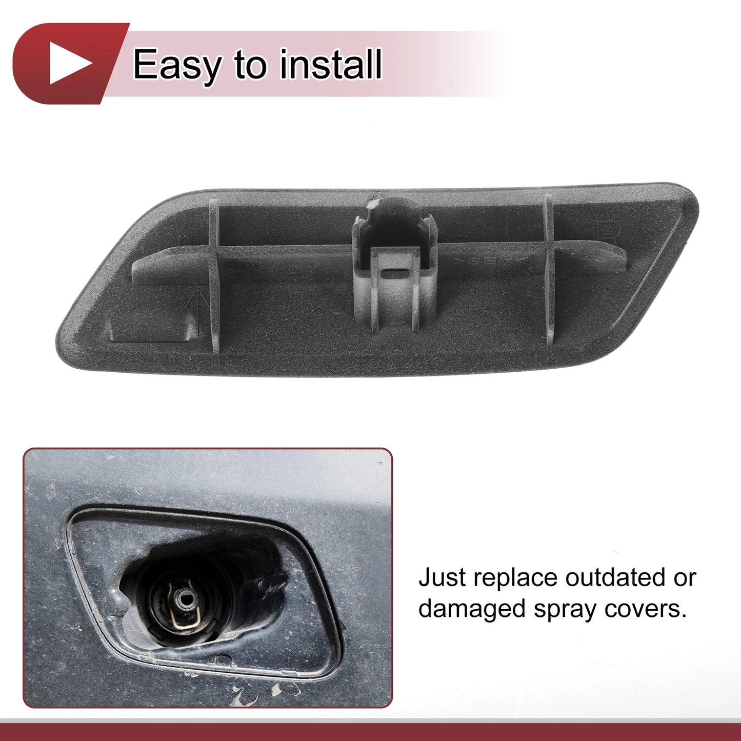 Front Right Washer Nozzle Cover for Lexus GS200t (2016-2019) - Silver Tone
