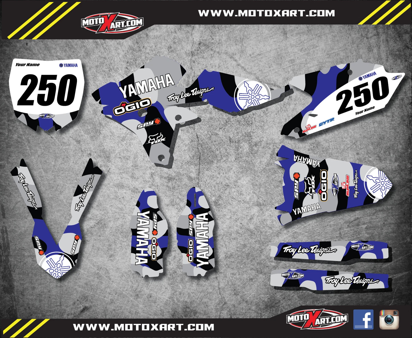 Custom Sticker Kit for YZF 250 (2014-2017) - NITRO STYLE Decals