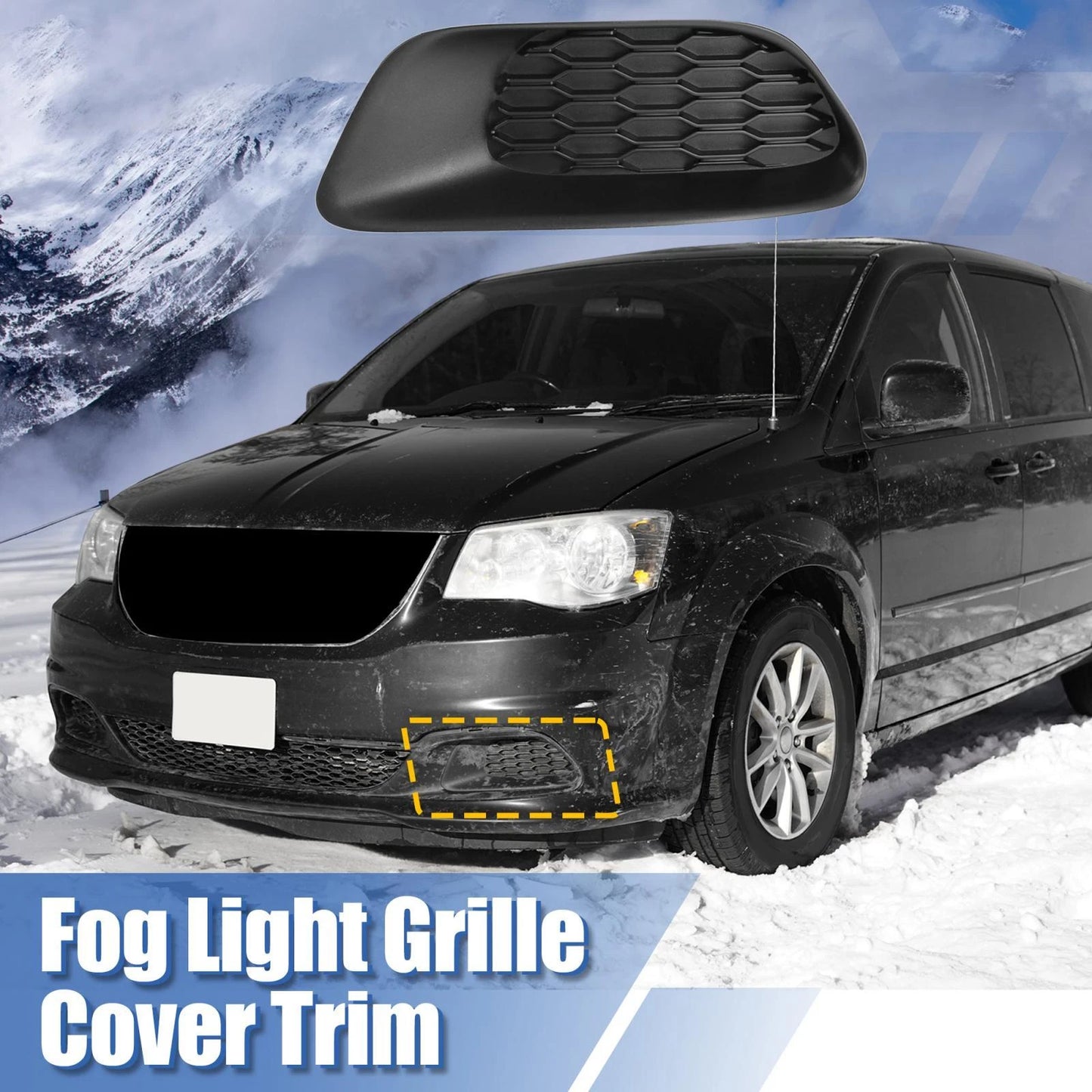 Fog Light Grille Cover Front Right for Dodge Grand Caravan (2011 - 2020)
