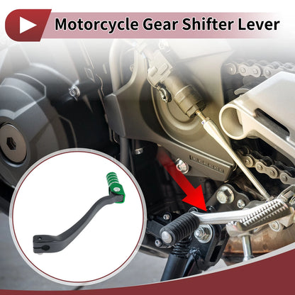 Folding Motorcycle Gear Shifter Lever Titanium Tone Green for Kayo T6