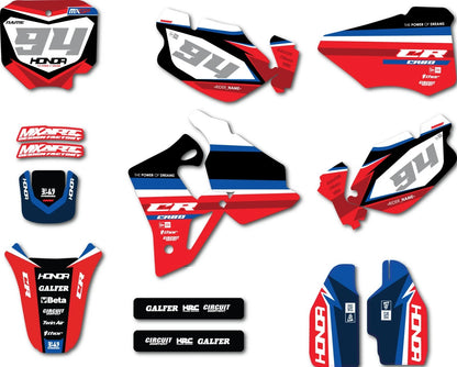 Custom Decal Kit for Honda CR 80 Fluid Style Graphics (1996-2002)