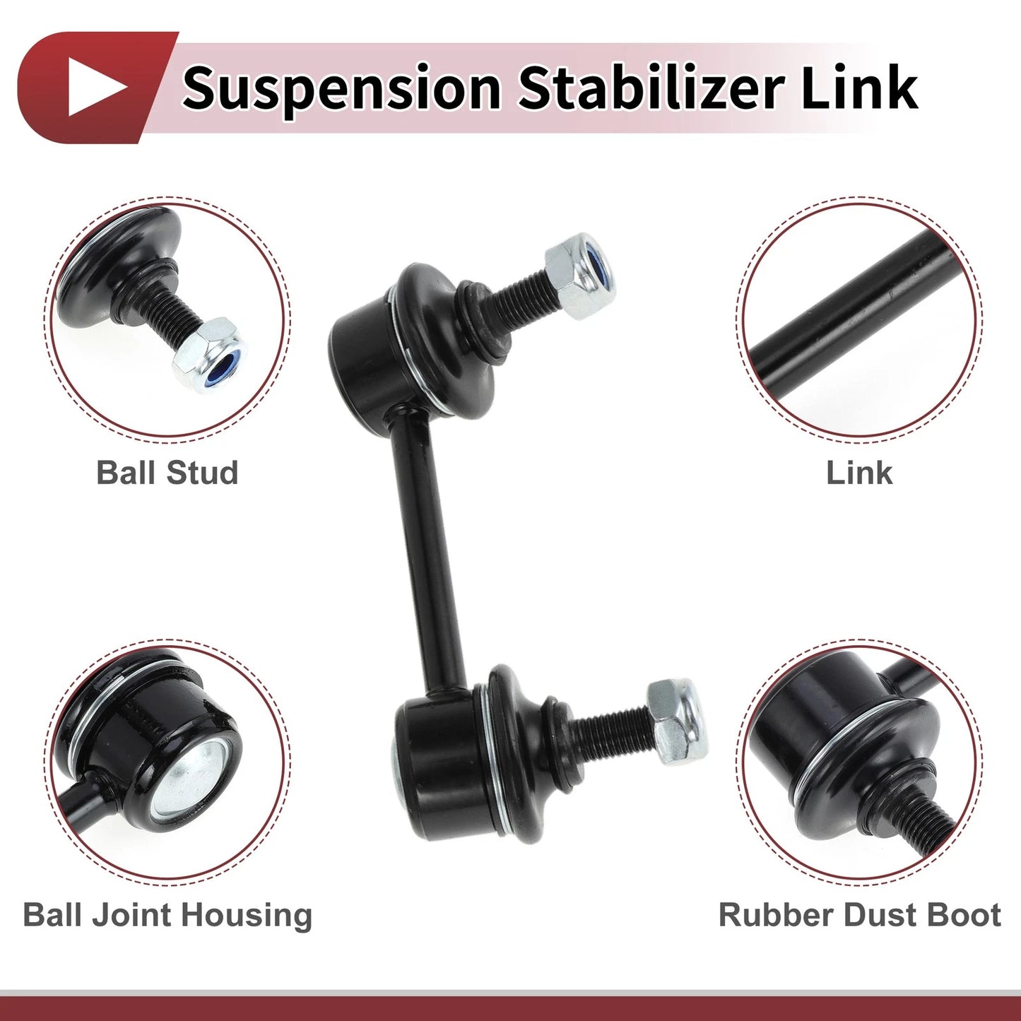 Rear Stabilizer Bar Links 2 x Bushing for Toyota RAV4 (2013-2018)