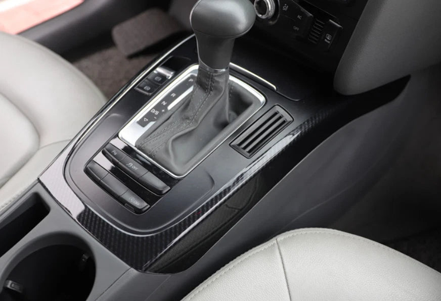 Carbon Fiber Center Console Gear Shift Frame Cover for A4 A5 S4 S5 RS5 (2008–2016)