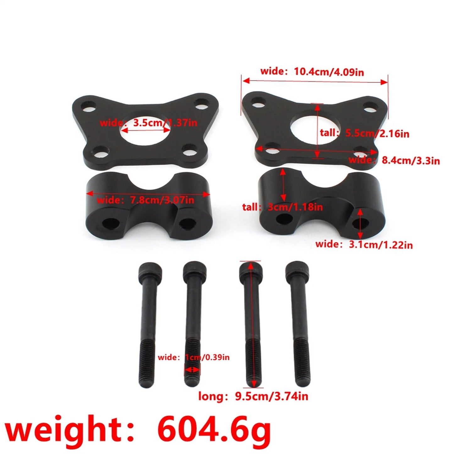 Handlebar Riser Bar Mount Clamp Kit for Can-Am Spyder RT RTs (2020-2023)