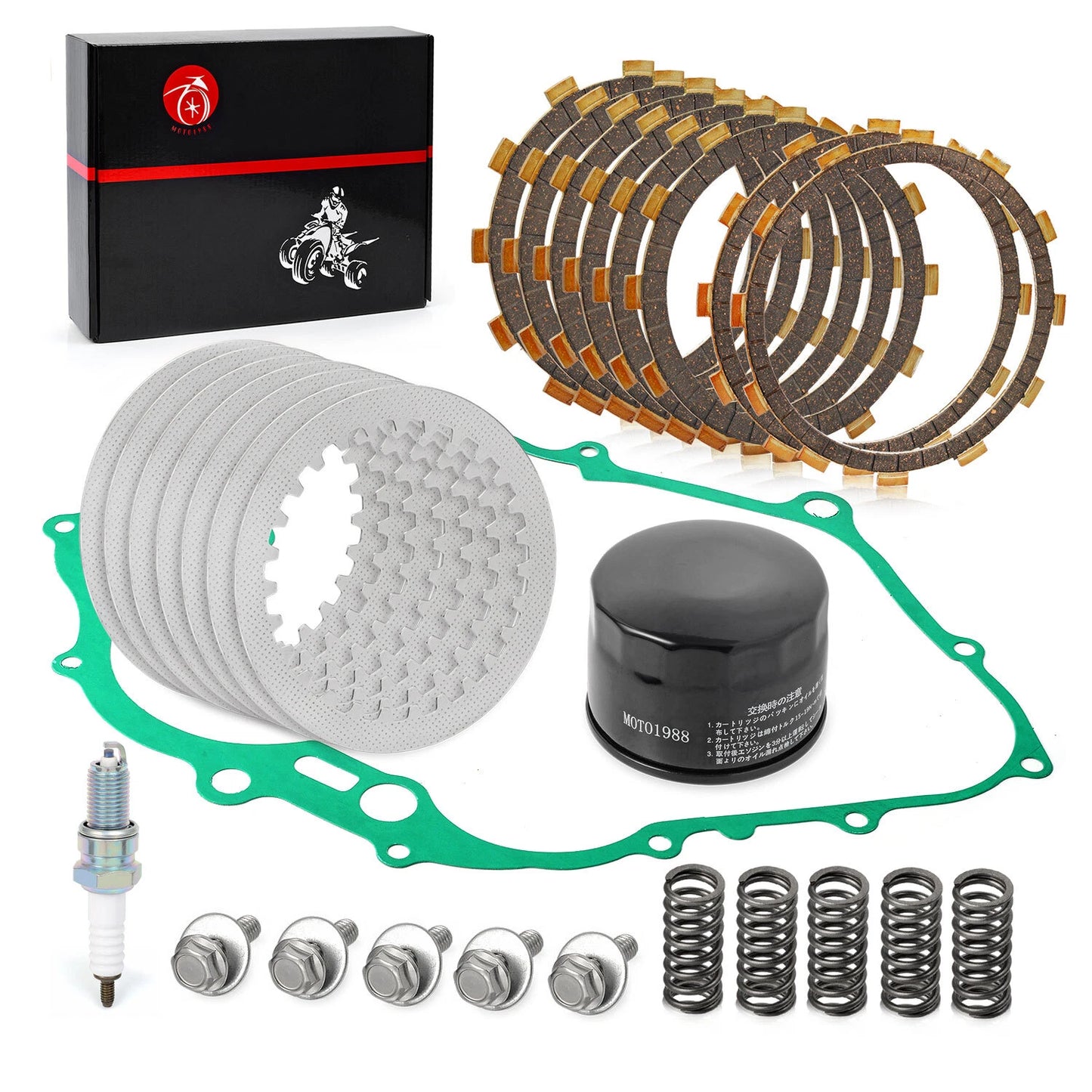 HD Clutch Kit w/ Gasket Oil Filter for Yamaha Raptor 660 660R (2001–2005)