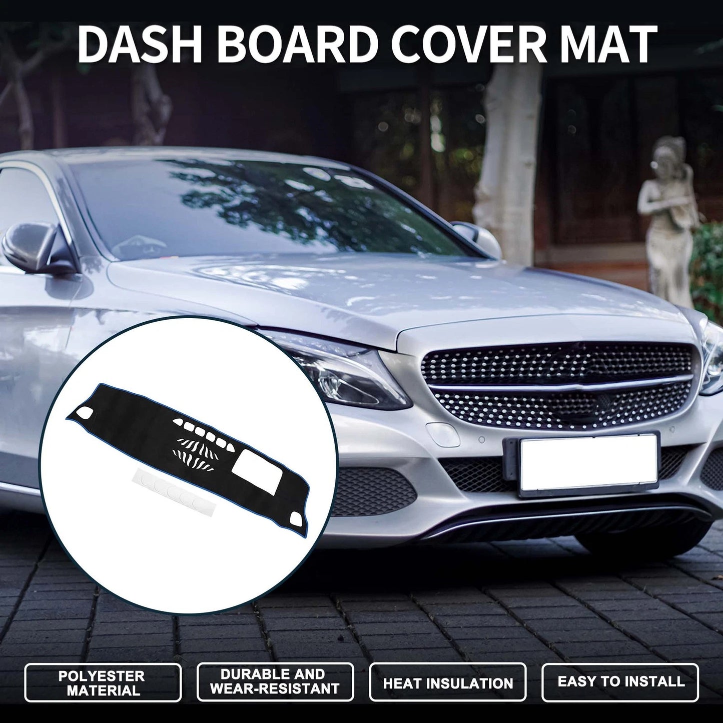 Dashboard Cover Mat for Mercedes-Benz GLB X247 Class (2020-2022) Black Blue