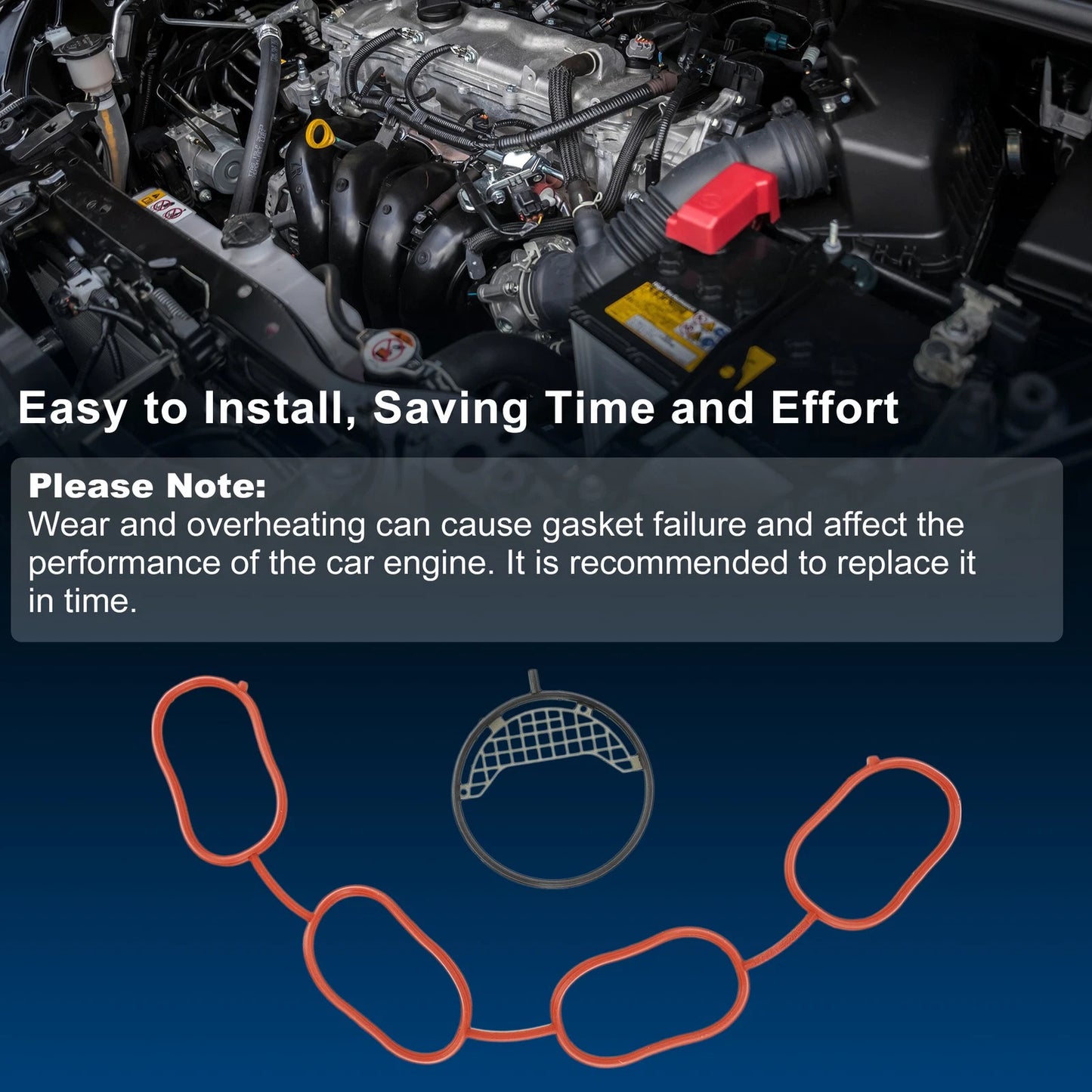 Engine Intake Manifold Gasket Set for Toyota Corolla 2009-2022 1.8L