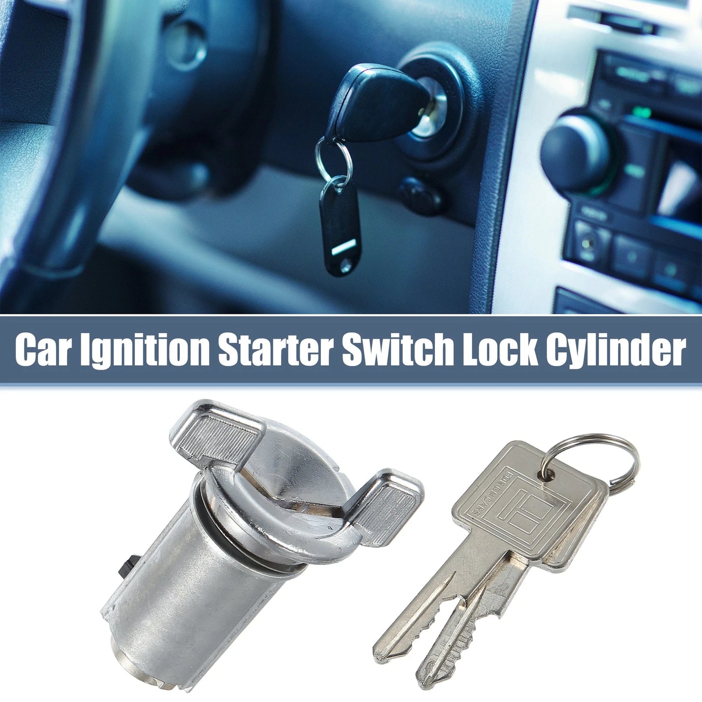 Ignition Starter Switch Lock Cylinder with Keys for Jeep Wrangler (1987-1995)
