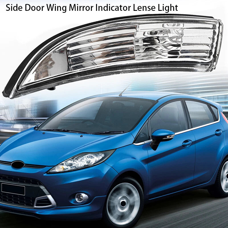 Left Side Rearview Mirror Indicator Light Lens Cover for Ford Fiesta (2008-2017)
