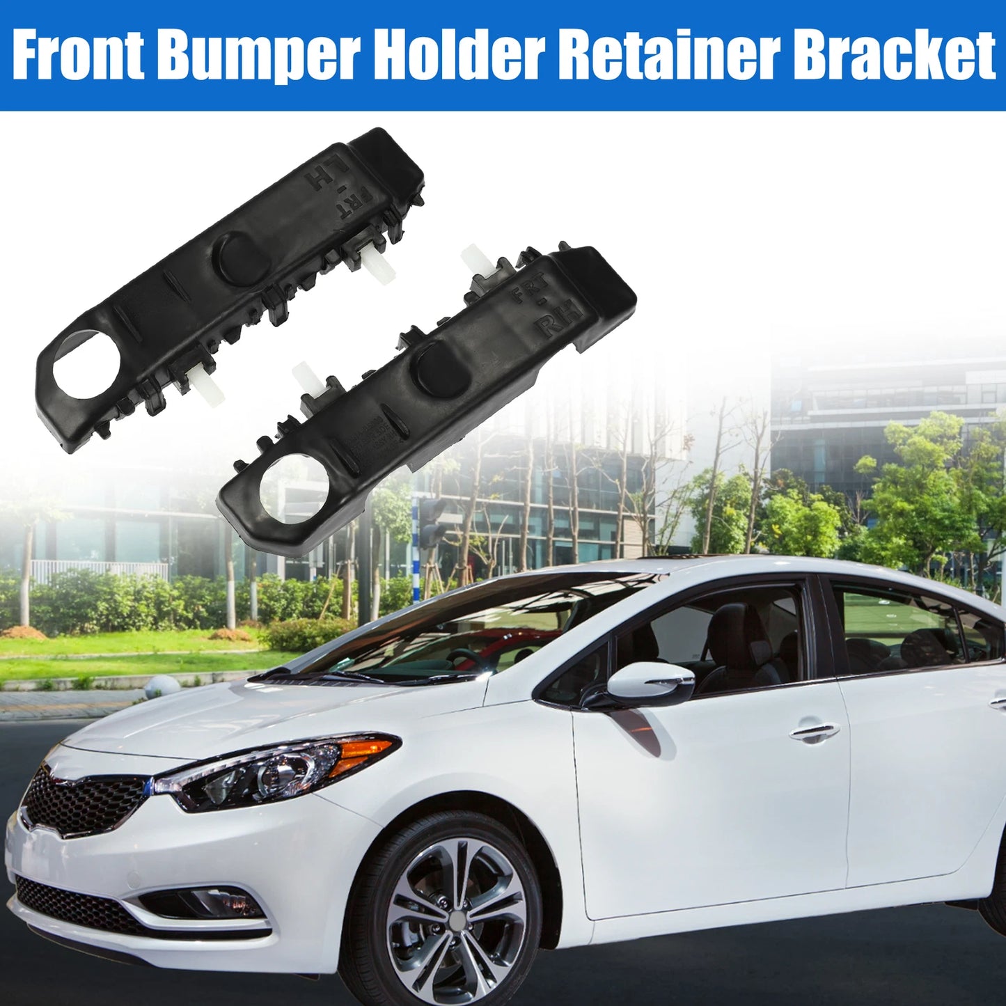 Left & Right Front Bumper Mounting Support Brackets for Kia Forte