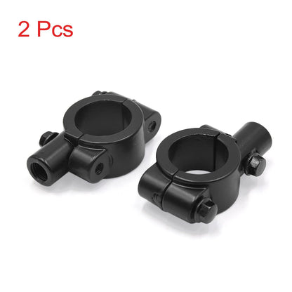 2 x Handlebar Mirror Mount Bracket M8x1.25 Black Universal for Motorcycle