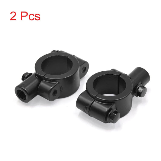 2 x Handlebar Mirror Mount Bracket M8x1.25 Black Universal for Motorcycle