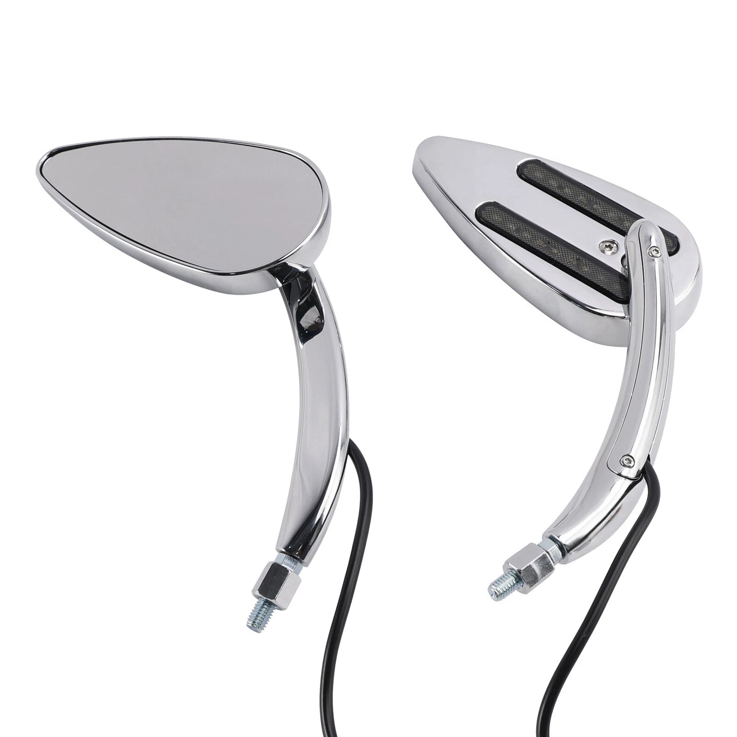 Chrome Mirrors Pair with Indicators for Harley Sportster XL (2004-2023)