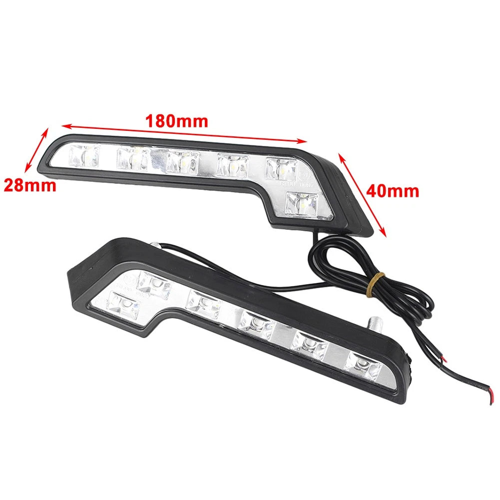 2 x 6-LED Car Daytime Running Lights for Universal Euro (2010-2023)