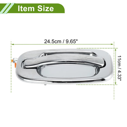 Exterior Door Handle for Chevrolet & GMC Models Silver Tone Rear Right