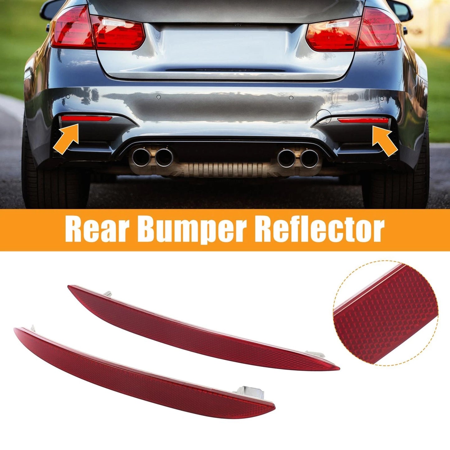 Rear Bumper Reflectors 2 x for BMW 550i (2011-2017)