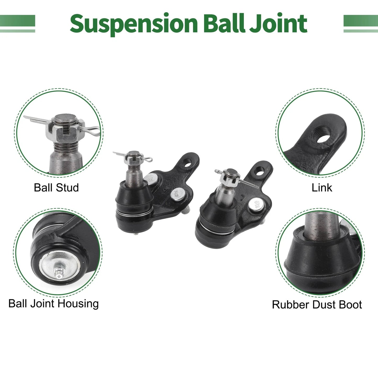 4 Pcs Front Suspension Kit Tie Rod Ends & Ball Joints for Toyota Solara