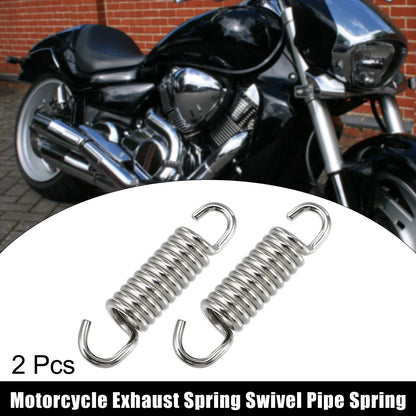 2 x Universal Exhaust Pipe Spring 43mm for Motorcycle Stainless Steel