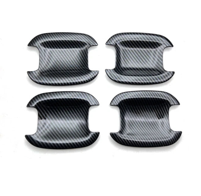 Carbon Fiber Door Handle Bowl Lid Cover Trim for Ford F150 2 x (2021-2023)