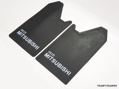 Mud Flaps for Mitsubishi 4WD 4X4 Off-Road Truck - Black Rubber
