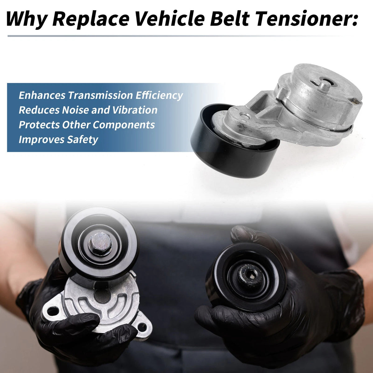 Belt Tensioner for Kia Rio L4 1.6L (2010-2016) - Metal 1 Pc